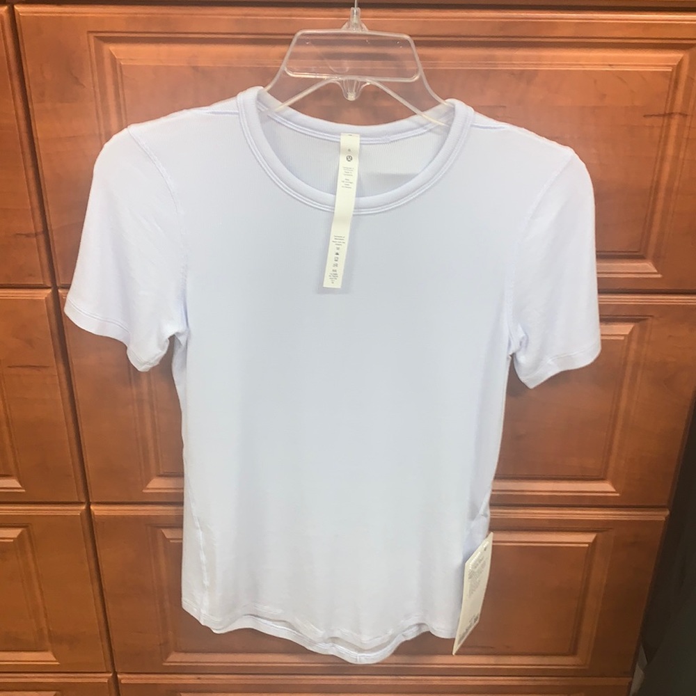 Lululemon Hold Tight Short Sleeve size 6 Light Blue NEW WITH TAGS